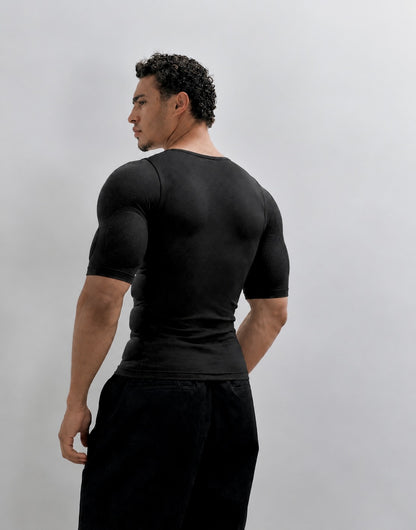BLACK 3D MUSCLE SHIRT