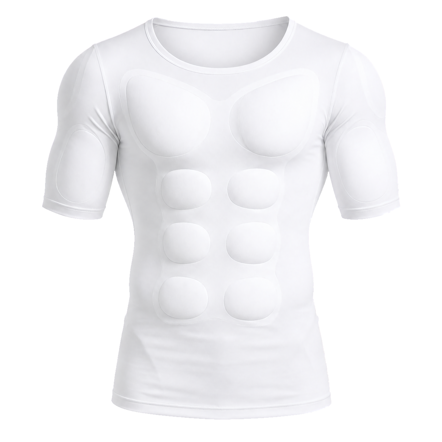 WHITE 3D MUSCLE SHIRT