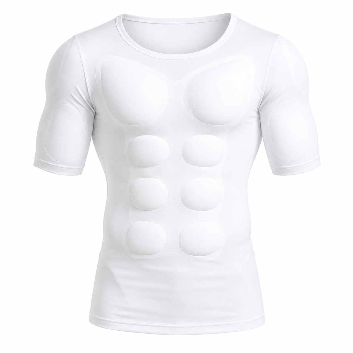 WHITE 3D MUSCLE SHIRT